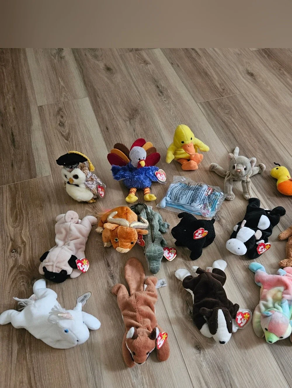 Lot Of 17 Ty Beanie Babies Small Pet Plush Lot Beanie Baby Lot Huge Haul